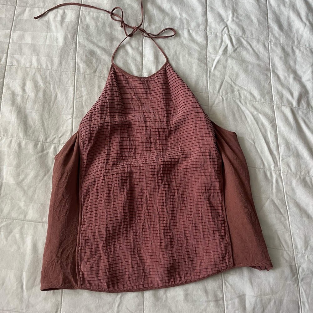 Dusty Rose Colored 100% Silk Top!
